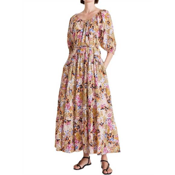 APIECE APART Dresses & Skirts - NEW APIECE APART tilton belted tiered maxi dress in wildflowers cream multi